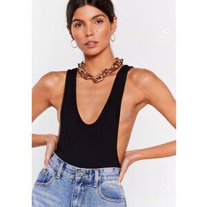 Nasty Gal Gimme the Scoop Bodysuit Sz 4 NWT